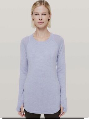 Lululemon Sit In Lotus Merino Wool Lavender Crewneck Sweater